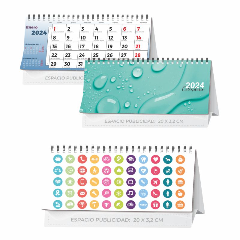 CALENDARIO SOBREMESA WIRE-O